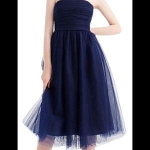 Tulle JCREW MIDI/tea dress, navy blue